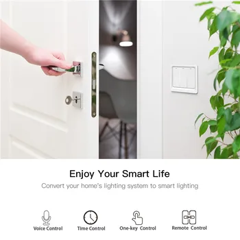 Wi-fi Smart Home Luz Interruptor de Botão de pressão Inteligente Vida/Tuya APLICATIVO de Controle Remoto Funciona com Alexa Inicial do Google para o Controle de Voz