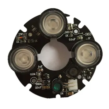 3 matriz de IR do Ponto do diodo emissor de Luz Infravermelho 3x IR placa de LED para CFTV câmeras de visão noturna (5m de diâmetro)