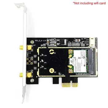 O mais novo Mini PCIE Para PCIE Cartão wi-Fi AC de Rede sem Fio Adaptador de Cartão Para PC Desktop BCM94352 7260AC AR5B22