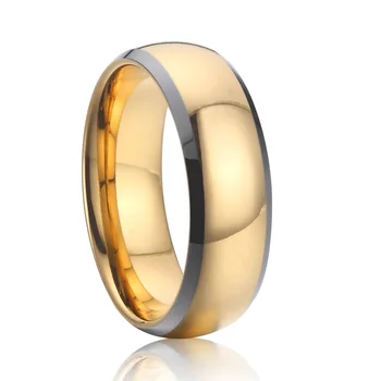 Aliança aliança de casamento anel de Tungstênio 8mm Exclusivo dela e da cor do ouro de homens e senhoras jóias anéis