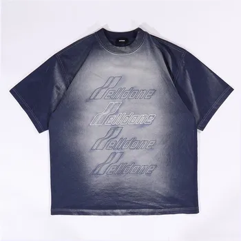 Melhor Qualidade de Tie Dye Welldone T-shirts Homens Mulheres 1:1 Oversize We11done Superior Tees T-shirts