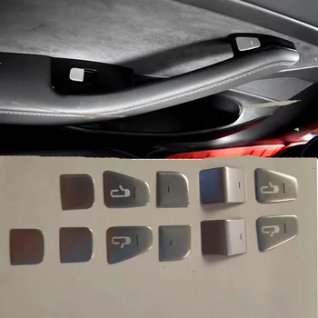 Janela Do Carro De Elevação Botão De Interruptor De Porta Aberta Adesivo Guarnição Da Tesla Model 3 2017-2020 Interior Do Carro De Substituição, Acessórios