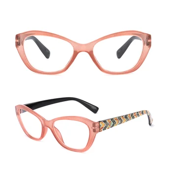 Olho de gato Óculos de Leitura para a mulher cor-de-Rosa de Moda as Mulheres da Praça de Leitores Grande Quadro Tan Azul para venda, com tecido de alta qualidade