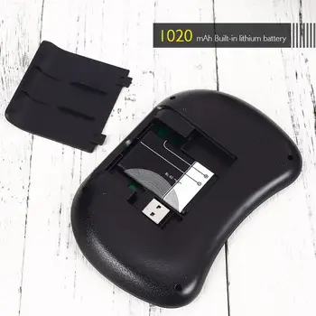 I8 mini teclado sem Fio esquilo voador teclado bateria de lítio de 2,4 GHz colorido luz de fundo do Controle Remoto de Teclado francês