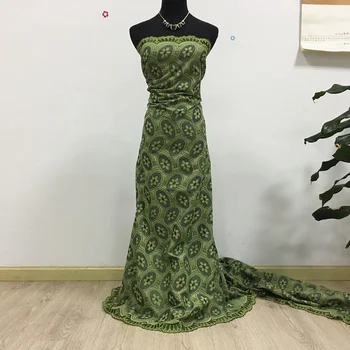 2019 Novo Design Para o Vestido de Noiva Nigeriano aso ebi estilo algodão e laço de tecido de alta qualidade suíça voile de renda 883