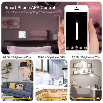 Novo wi-Fi Smart Touch regulador de Luz Interruptor Temporizador de Toque de Brilho Memória Inteligente Vida/Tuya APP de Controle Remoto Funciona com Alexa Google