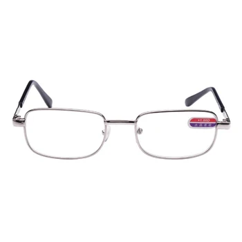 Homens Mulheres Vidro Óptico Lente Presbiopia óculos de Leitura Silver Óculos de armação de Metal +1.0 +1.5 +2.0+2.5+3.0+3.5+4.0 Unisex