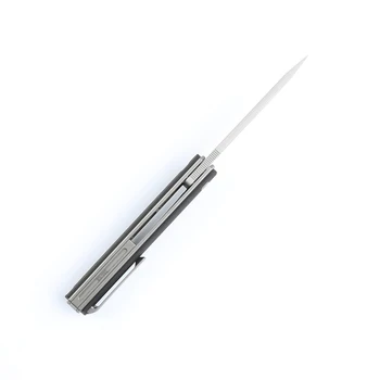 Dicoria pequeno Timoneiro D2 lâmina de fibra de carbono lidar com Flipper faca dobrável Superar acampamento de caça pocke facas EDC ferramentas