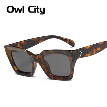 Luxo Retângulo Óculos de sol das Mulheres da Marca do Designer Quadro PC Lente degradê Clássico Rebite Tons Feminina Moda Masculina Óculos UV400