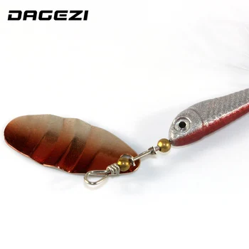 DAGEZI Metal fly Fishing Lure Conjunto Rígido de Isca de pesca com Pena/Agudos aço de Alto carbono Gancho de pesca pesca