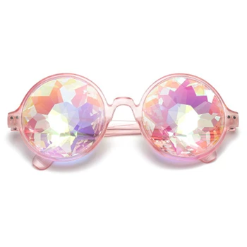 Caleidoscópio Psicodélico Óculos de sol Mosaico de Cores de Óculos Noite Realização de Trajes de Festa Vestido de Baile Legal UV400 Sol Classes