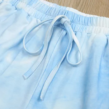 Criança Menino Menina Roupas de Manga Longa Tie-Dye T-shirt+Calça de Pijama Conjunto de Crianças de Bebê Meninas Meninos Vestuário 3 4 5 7 9 Anos