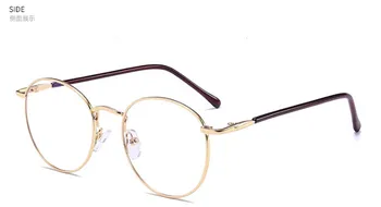 Novo clássico, as Mulheres terminado miopia óculos senhora retro Míope, Óculos de metal redondo de armação de óculos de grau -0.25 para -6.00