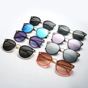 2020 Abelha Óculos de sol feminino masculino Vintage Gradiente de Óculos Retro Óculos de Sol Feminino de Óculos da Moda de Condução ao ar livre Oculos UV400