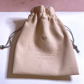 100pcs personalizar a impressão do logotipo de jóias bolsas personalizadas small business embalagem cordão de microfibra anel earings sacos de presente