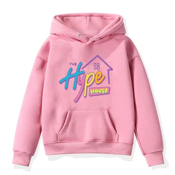 O Hype Casa de Impressão de Crianças Hoodies Menina Moletom Moda 2020 Outono Inverno Cheio de Roupa com Capuz para Menino Meninas Camisolas