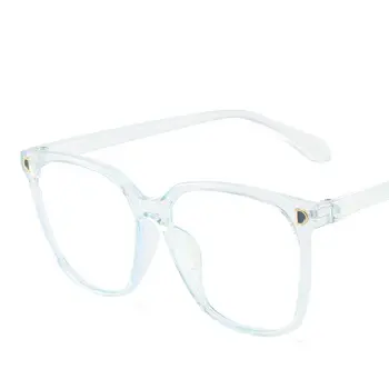WOENFEL Transparente, Óculos de Mulheres Clássico da Moda a Marca de Óculos Unissex Espelho Plano Vintage Ultraleve Grande Armação de Óculos