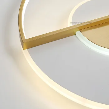 Decoração Minimalista moderna Luzes de Teto Para o Quarto Estudo de Bengaleiro, Cozinha Nórdica Redonda Dourada de Metal LED Teto Lâmpada