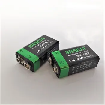 NOVO 4PCS bateria de 9v 1180mAh do Li-íon de 9 V Baterias Recarregáveis