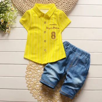 BibiCola verão de criança de bebê meninos vestuário conjuntos de repartições carta 2pcs meninos de verão, roupas de crianças cavalheiro de treino de conjunto