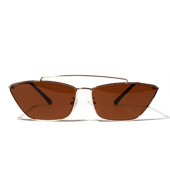 Vintage Óculos de sol das Mulheres da Chegada Nova Marca de Luxo da Designer de Metal Wraped Praça de Óculos de Sol Retro Óculos de sol de Cores Oceano UV400