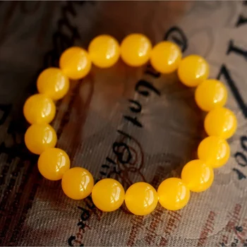 Natural puro amarelo Ágata Pulseira bracelete da Jóia para homens e mulheres de transferência de dinheiro lucrativos, de Topázio, de calcedônia Jóias Bracel