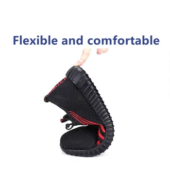 2020 Homens Mulheres Sapatos De Trabalho Dropshipping Indestrutível Ryder Sapatos De Homens De Aço Do Dedo Do Pé De Ar De Segurança, Botas De Punção Prova De Trabalho Tênis