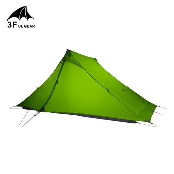 3F UL ENGRENAGEM LanShan2 Pro Tenda 20D Dupla Camada de Silicone Ultraleve Tenda ao ar livre 2 Pessoas 3/4 Temporada pirâmide Caminhadas, Camping Barraca