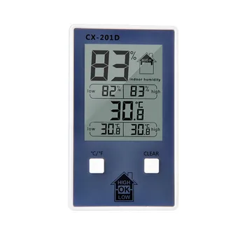 Higrómetro do Termômetro de digitas Interior para o Exterior Medidor da Umidade da Temperatura C/F Display LCD Sensor de Sonda Estação Meteorológica