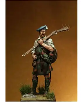1/24 75MM antigo guerreiro Escocês suporte de 75mm de Resina Modelo figura kits em Miniatura gk Unassembly sem pintura