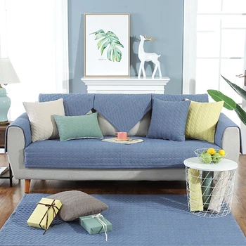 Novas Simples 6 cores acolchoado sofá de cobertura de inverno, Algodão capa fundas de sofá secional sofá cobre fundas de sofá