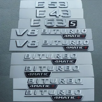 17-18 4MATIC+ TURBO BITURBO E63S E43 E53 emblema Para a Mercedes-Benz AMG Estilo