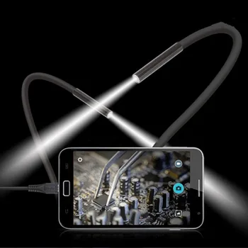 2m/5m Cabo de 5.5 mm, 8mm PC Android Endoscópio Câmara Industrial Boroscópios TypeC USB Mini Endoscópio Impermeável