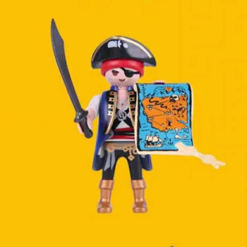 Único a Venda de 7,5 cm de Playmobil Figura de Ação Pirata Rainha de Fadas Policial Cavaleiro Bombeiros Playmobil Modelo Original Brinquedos de Presente