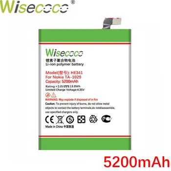 WISECOCO 5200mAh HE341 Bateria Para Nokia 2.1 TA-1080 TA-1029 Telemóvel Em Stock Bateria de Alta Qualidade+de Número de Rastreamento