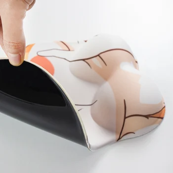 EXCO 3D Ergonômico do Mouse Pad com Descanso de Pulso desenhos animados do Gato Corgi Mouse Tapete antiderrapante Silicone Anime Cão tapete de rato para Computador Office