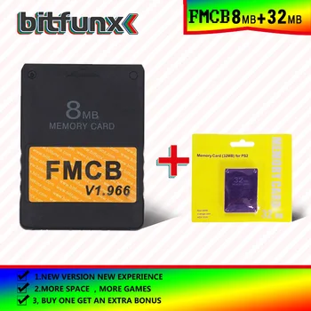 Bitfunx Free McBoot Cartão de Memória (de FMCB）8MB v 1.966 （nova versão e nova função）+8/16/32/128/MB cartão de memória pack