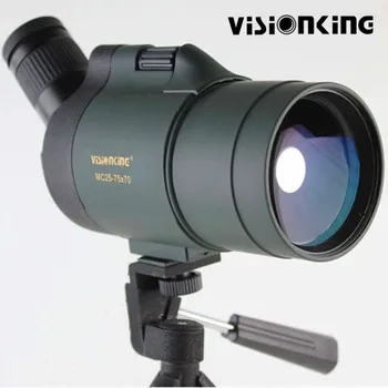 Visionking 25-75x70 Impermeável Caça luneta Ótica Visão Monocular do Telescópio Para a observação de aves/Golf/Fotografar Com Tripé