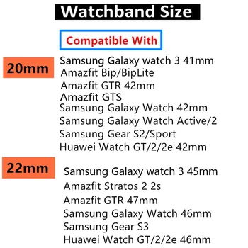 20mm/22mm banda de Aço Inoxidável para Samsung Galaxy watch 3/46mm/42mm/Ativo 2/Engrenagem S3 Fronteira pulseira Huawei GT-2-2e-pro correia