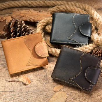 WESTAL homens carteira de couro genuíno bolsa para homens com carteira de curto titular do cartão de crédito homens bolsa slim carteira designer sacos de dinheiro