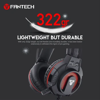 FANTECH HG17S PLUGUE de 3,5 MM RGB Jogos Fones de ouvido Amplo campo de som E Fones de ouvido Com Microfone Para Fone de ouvido Gamer FPS CS Player