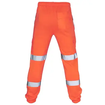 Nova Moda Homens Estrada Trabalho de Alta Visibilidade do Vestuário Casual Bolso Trabalho Casual Calças Calças de Outono calças Impermeáveis