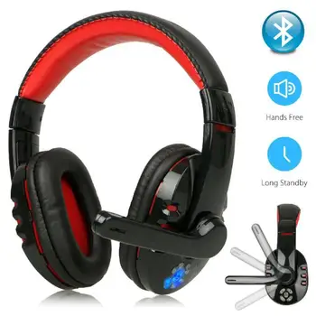 Profissional Fone de ouvido para Jogos Para Computador Gamer Headphones Bass Estéreo PC Fone de ouvido sem Fio Com Microfone de Presentes Para o PS5 Jogos