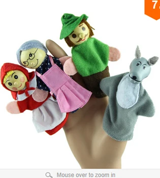 Delicado 4PCS/muito Pouco Capa de Natal Animal Dedo História de Fantoches Brinquedos de Venda Quente