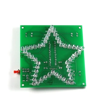 Colorido Brilho de Estrela de Cinco pontas de Água Padrão de Luz DIODO emissor de Luz de 51 Único chip Eletrônico DIY Kit de Produção