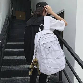 Mochila feminina versão coreana do Harajuku aluno do colégio high school, mochila masculina de grande capacidade viagem ins vento mochila