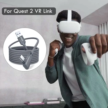 5M de Dados de Linha de Cabo de Carregamento Para o Oculus Quest 2 1/2 Link VR Fone de ouvido USB 3.0 Tipo C Tipo de Transferência de Dados-C Para USB-VR Acessórios