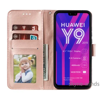 Alta qualidade PU de Couro Flip Para Huawei Y5 Y6 Y7 Y9 2019 Primeiro-2018 AMN-LX1 Carteira de Livro Para Huawei P Smart Z Mais 2019 Caso