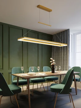 Sala de jantar lustre Nórdicos luxo minimalista moderno e minimalista office luz de tira de recepção, bar, sala de jantar lâmpadas de LED