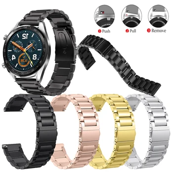 Luxo Alça Para Huawei Assistir GT 2 de metal de aço Inoxidável smartwatch pulseira de banda Com Ajuste ferramenta de homens e mulheres